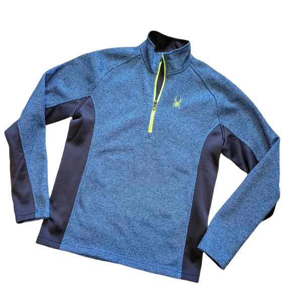 NWOT Spyder Half 1/2 Zip Knit Mid Layer Pullover Sweater Jacket sz M - Picture 2 of 6